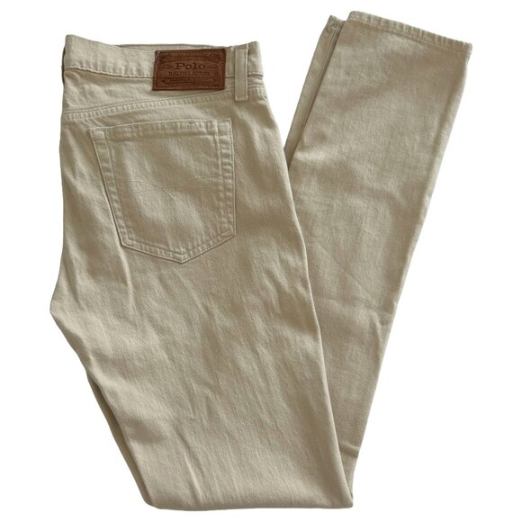 Polo Ralph Lauren (Tompkins Skinny Style) Beige Jeans - Picture 3 of 8